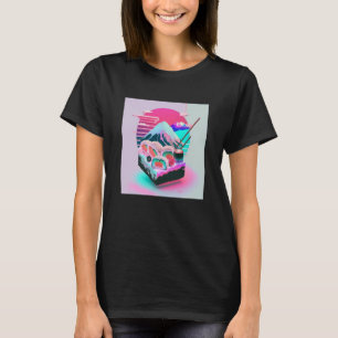 Camiseta Vaperwave Aestético Glitz Sushi Retrowave Synthwa