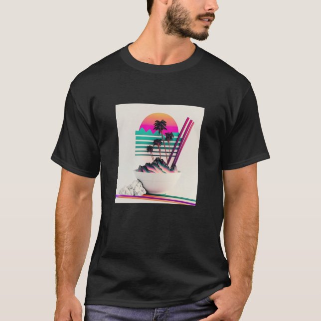 Camiseta Vaperwave Aesthetic Glitch Retrowave Synthwave  1 (Frente)