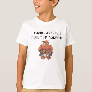 Camiseta vapor do monstro, PAZ, AMOR, & VAPOR do MONSTRO