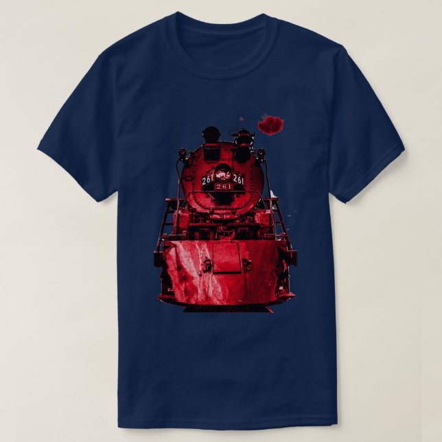 CAMISETA VAPOR LOCOMOTIVO VERMELHO 1 (Frente do Design)