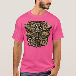 Camiseta Vapor Mecânico De Arte Vitoriano Dragonfly Steampu