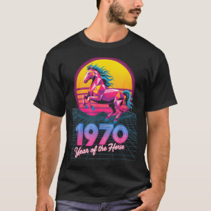 Camiseta Vaporwave 2026 Ano do Cavalo 1978 48º Aniversário 