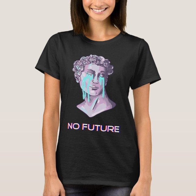 Camiseta Vaporwave 80s, Grunge Estético, EDM Óptico (Frente)