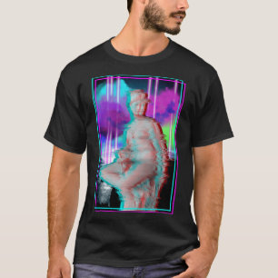 Camiseta Vaporwave Aesético Glitch Estátua Grega Retrowav