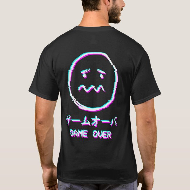Camiseta Vaporwave Aestésico Face Harajuku Gam Japonês (Verso)