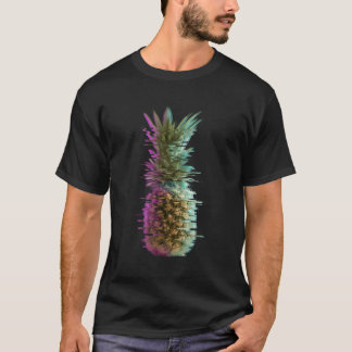 Camiseta Vaporwave Aestética do Abacaxi - Arte de Derrame
