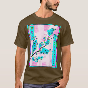 Camiseta Vaporwave Aestética Sakura Cherry Blossom Retro Gl