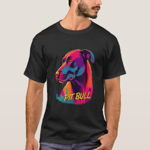 Camiseta Vaporwave American Pit Bull Terrier Futuro Retro