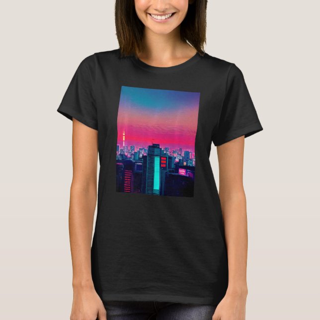 Camiseta Vaporwave Asiático Inspirado Retro 2 (Frente)