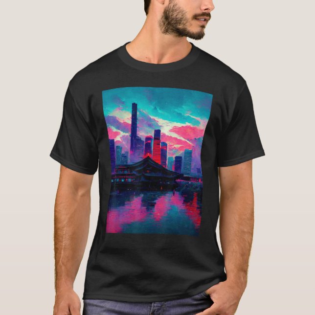 Camiseta Vaporwave Asiático Inspirado Retro 2 (Frente)