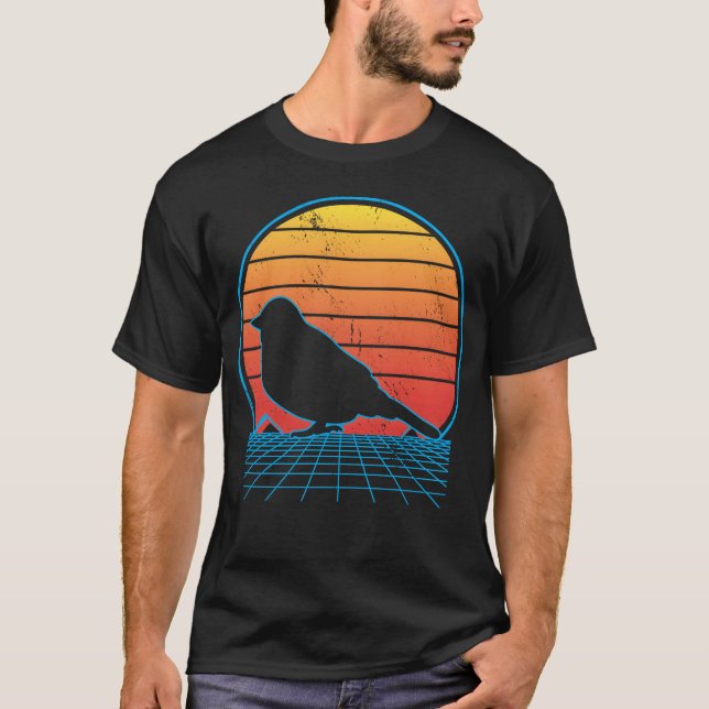 Camiseta Vaporwave Bird Lover Birdwatch Bird Whisperer r (Frente)