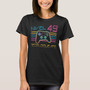 Camiseta Vaporwave Birth Level Unlocked Age 49 Anos