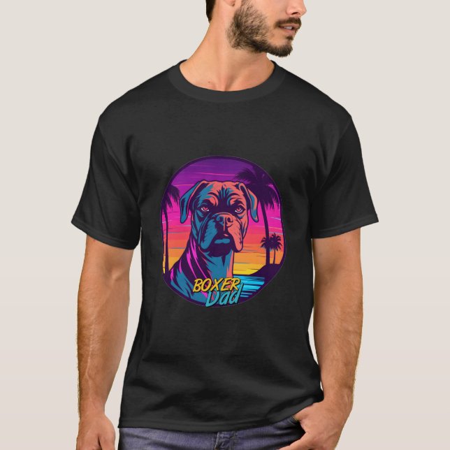 Camiseta Vaporwave Boxer Dad Futuristic Boxer (Frente)