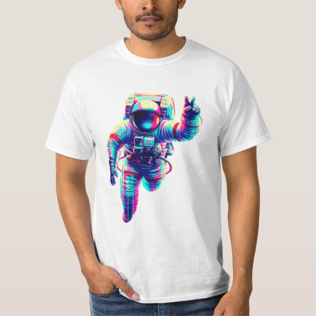 Camiseta Vaporwave Cosmonaut (Frente)