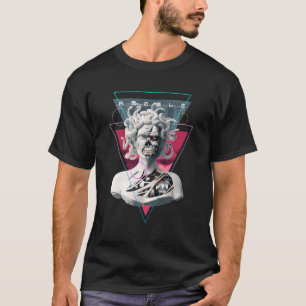 Camiseta Vaporwave Cyborg Medusa Estátua de Arte Estética J