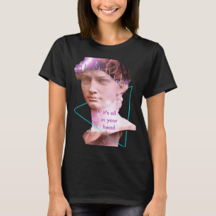 Camiseta Vaporwave David Statue Está Tudo Na Tempestade Da 
