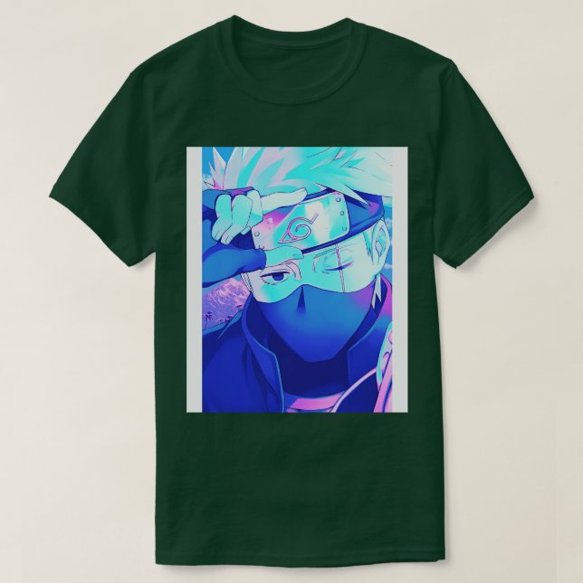 Camiseta Vaporwave de Kakashi (Frente do Design)