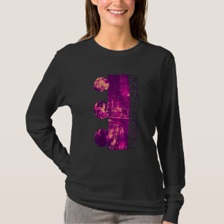 Camiseta Vaporwave de Moda de Rua Japonesa Tokyo Lofi Retrô