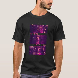 Camiseta Vaporwave de Moda de Rua Japonesa Tokyo Lofi Retrô