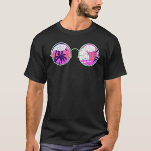 Camiseta Vaporwave Férias de Verão Ilha Exótica Tropical S