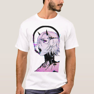 Camiseta Vaporwave Glitch Girl Cyberpunk Style