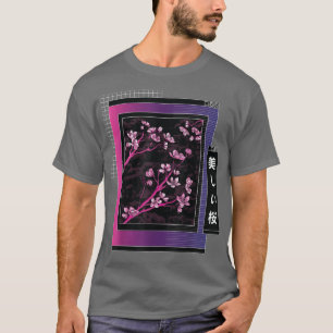 Camiseta Vaporwave Japan Style Cherry Blossom Saku