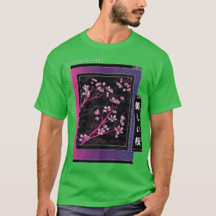 Camiseta Vaporwave Japan Style Cherry Blossom Saku