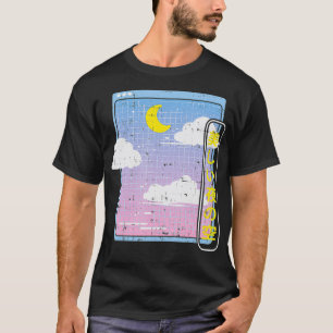 Camiseta Vaporwave Japonês Moon Cute Pastel Gótico Soft Gru