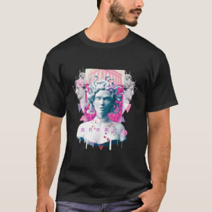 Camiseta Vaporwave Medusa Estátua Estética Japonesa Otaku