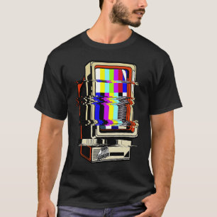 Camiseta Vaporwave No Signal Television Off Air Glitp Comp