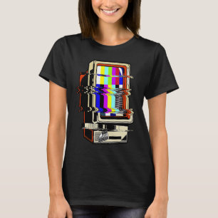 Camiseta Vaporwave No Signal Television Off Air Glitp Comp