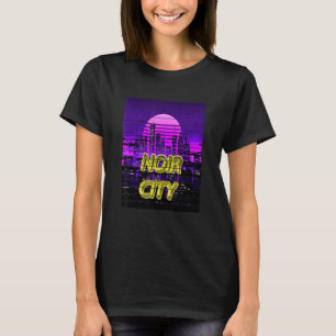 Camiseta Vaporwave Noir City 80s Future City Gamer Science