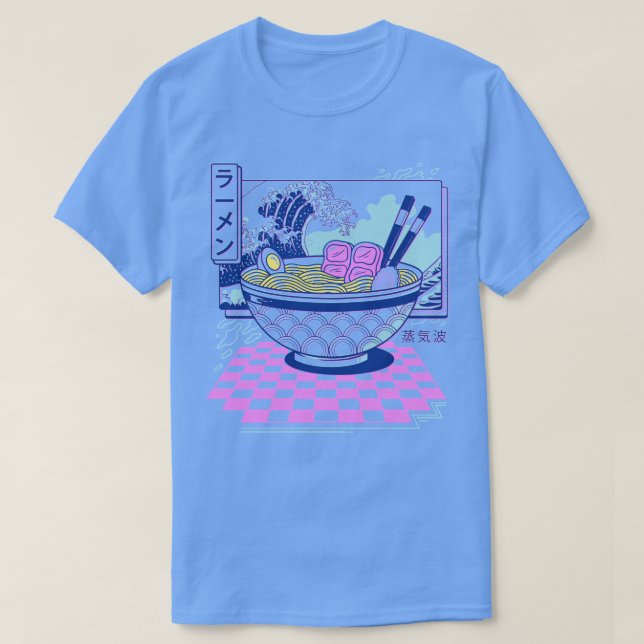 Camiseta Vaporwave Ramen (Frente do Design)