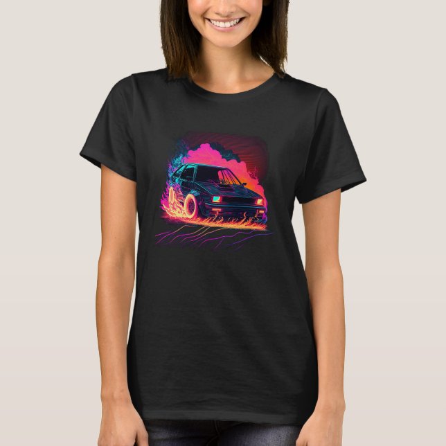 Camiseta Vaporwave - Retro Car (Frente)