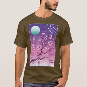 Camiseta Vaporwave Sakura 80s 90s - Blossom de Cereja Japon