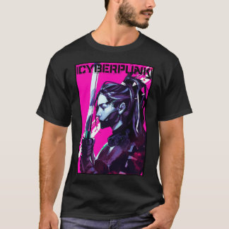 Camiseta Vaporwave Samurai Neon City New Urban Style 
