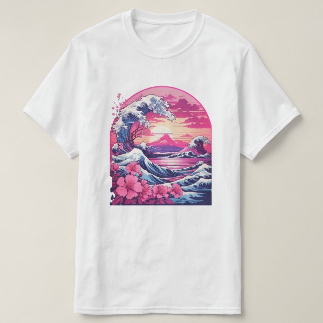 Camiseta Vaporwave Synthwave anos 80 Japão Onda de Excelent (Frente do Design)