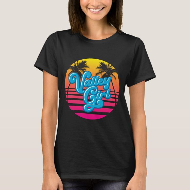 Camiseta Vaporwave Valley Girl Dark T-Shirt (Frente)