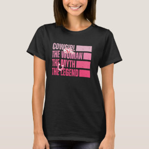 Camiseta Vaqueira A Mulher O Mito A Lenda Oeste Coun