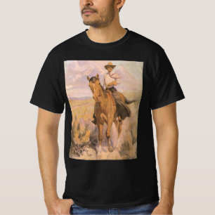 Camiseta Vaqueira Antiga, Mulher a Cavalo por Dunton