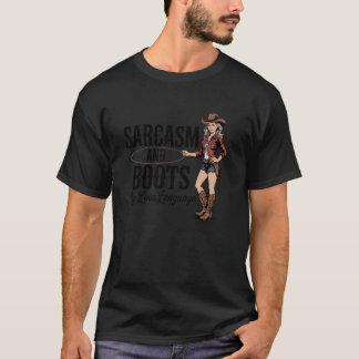 Camiseta Vaqueira Atitude Sarcástica & Botas Country Ociden