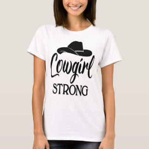 Camiseta Vaqueira Atrevida Forte Chapéu de Cowboy Dança de