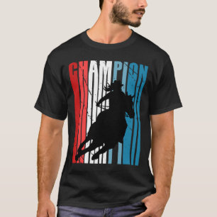 Camiseta Vaqueira Campeã do Rodeio Retro a Cavalo Patriota