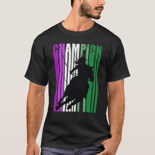 Camiseta Vaqueira Campeã do Rodeio Rosa em Corrida de Barri