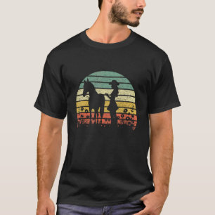 Camiseta Vaqueira Cavalgando Flores Retro Oeste TX Rancho H