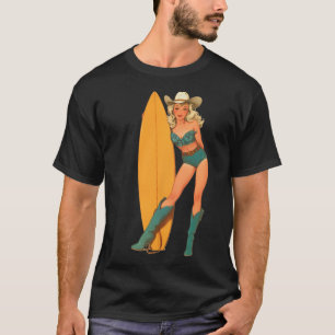 Camiseta Vaqueira Costeira Ocidental País Surfando Surfista
