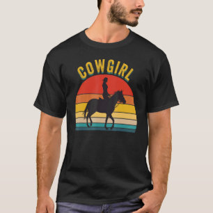 Camiseta Vaqueira Cow Girl Cavalo Marrom Vaqueira 1