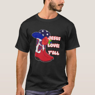 Camiseta Vaqueira Cristã, Jesus Bonito Ama a Todos, Patriot