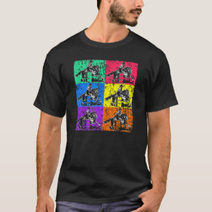 Camiseta Vaqueira de Barril Pop Rodeio Cavalo Corrida de Ba