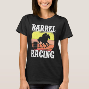 Camiseta Vaqueira de Corrida de Barril Cavalgando Cavalo Vi